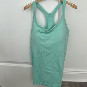 Green Lululemon exercise tank